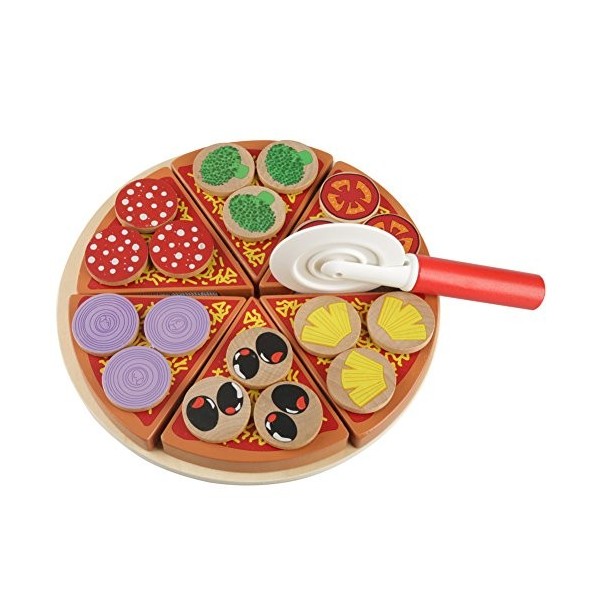 Jouet Pizza Fruits Légumes Coupe Pretend Play Kit,Enfants Jeu De Simulation De Cuisine Jouet Educatif Simulation de Jouets de