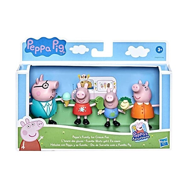 Hasbro- Lot de 4 Figurines de la Famille Peppa Pig 4 Mod. Sdos, F3762, Multicolore