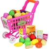 Xiang Ru Jeu dImitation Enfant Chariot de Supermarché avec 16Pcs Accessoire Aléatoire Rose