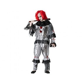 Atosa Déguisement Homme Clown Gris Tueur