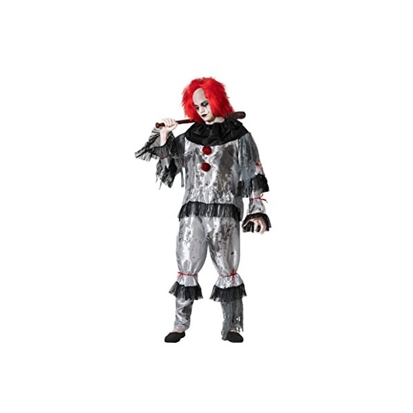 Atosa Déguisement Homme Clown Gris Tueur