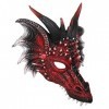 TOYANDONA Masque effrayant en forme de dragon rouge 3D pour adultes et enfants