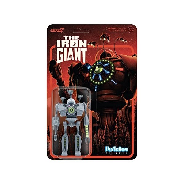 SUPER7-Iron Iron Giant Figurine Reaction, IRGIW01-AKG-01, Multicolore, 3.75"