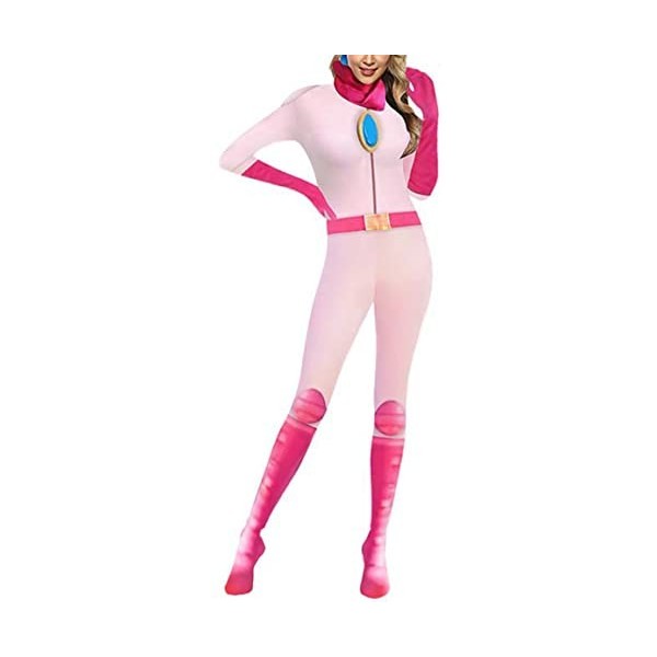 Liuyumin Costume de princesse Super Bros pour filles, combinaison de combat, combinaison pour Halloween, costumade combinais