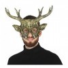 MIMIKRY Wendigo Masque de diable avec bois de cerf Doré Mythologie Demon Spirit
