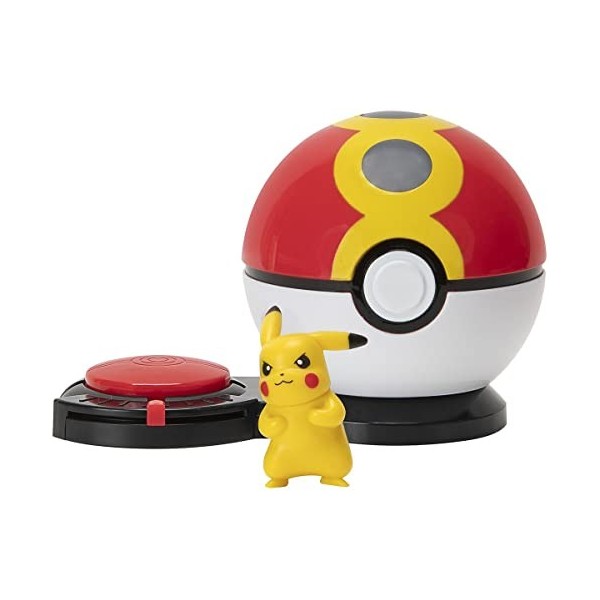 Pokemon Surprise Attack Game - Pikachu 2 mit Flottball vs. Bisasam 3 mit Pokeball Unisexe Figurine articulée Standard