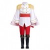 IDOPIP Déguisement Prince Charmant Enfant, Costume de Robe et Costume de Roi Enfant Fantaisie pour Garçons Anniversaire Hallo