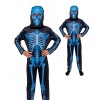 Magicoo Costume de squelette X-Ray bleu pour enfant garçon avec combinaison et masque - Taille 92 à 140 - Costume de squelett