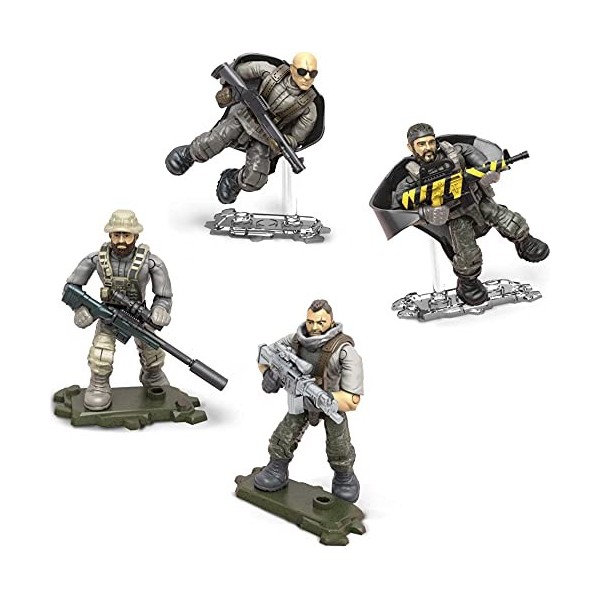 Mega Construx Black Series - GYF92 - Call of Duty Largage Battle Royale - Pack 4 Mini Figurines articulée + Accessoires