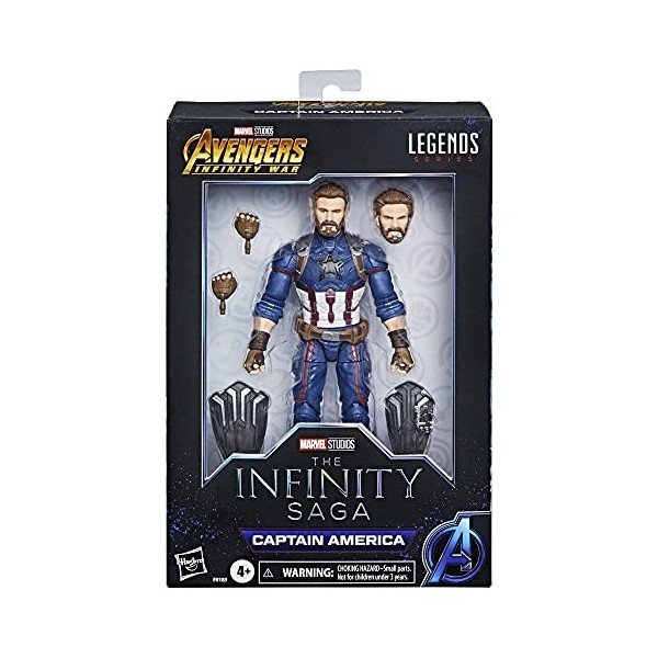 Hasbro Avengers - Infinity Marvel Legends Series, Figurine de Captain America de 15 cm, Design Premium, Comprend 5 Accessoire