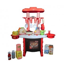 REPLOOD Cuisine Jouet Mini Kitchen pour enfants Cuisine Jeu avec Lumières 50 x 19 x 54 cm Jeu dimitation pour enfants