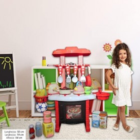 REPLOOD Cuisine Jouet Mini Kitchen pour enfants Cuisine Jeu avec Lumières 50 x 19 x 54 cm Jeu dimitation pour enfants