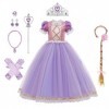 IBTOM CASTLE Filles Princesse Robe+Accessoires Raiponce Ensemble Conte De Fées Cosplay Halloween Carnaval Costumes Noël Anniv