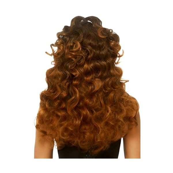 Leg Avenue Long Curly Wispy Bang Wig Adult Sized Costumes, Brown, Taille Unique Femme