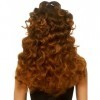 Leg Avenue Long Curly Wispy Bang Wig Adult Sized Costumes, Brown, Taille Unique Femme