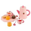 Service à thé Fille Jouets en Bois Plateau de Café/Thé Ensemble, Jouets à Dessert pour Enfants, Jeux de Rôle Jouet Princesse,