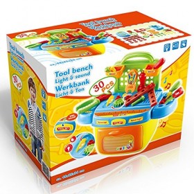 Maison Futée - Panoplie du menuisier avec son et lumière 30 pièces