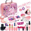 Faux Maquillage Enfant Jouet Filles - Malette Licorne Maquillage Jouet Enfant Fille Cosmétiques Beauté pour Enfants Jeux Dim