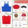 Costume Mario et Luigi Enfant Adulte Casquette Gants Moustache Deguisement Mario Bros Accessoires Cosplay Halloween Carnaval 