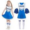 Cnexmin Deguisement Cheerleader Costume De Cheerleader Pour Filles Uniforme De Pom-Pom Girl Cosplay Costume Avec Pompoms Manc