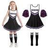 Cnexmin Deguisement Cheerleader Costume De Cheerleader Pour Filles Uniforme De Pom-Pom Girl Cosplay Costume Avec Pompoms Manc