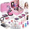 OSDUE Jouet Maquillage pour Enfant, Faux Maquillage Enfant Jouet Filles, 39 Pcs Lavable Malette Maquillage Jouet pour Enfant,