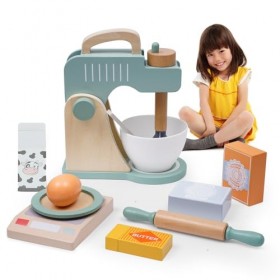 Ensemble de jouets en bois pour machine à café - Machine à café en bois - Accessoires de cuisine pour enfants - Ensemble de c