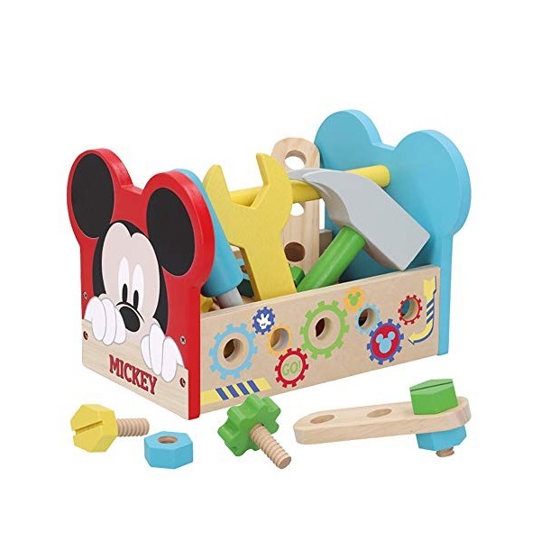 Disney Mickey Set doutils en Bois, 21 pièces, 48706, No Color