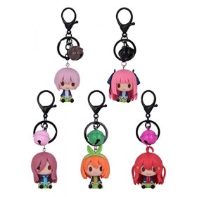 Roffatide anime the quintessential quintplets Keychain Set de 5 porte - clés avec pendentif de jeu de rôle de caricature de c