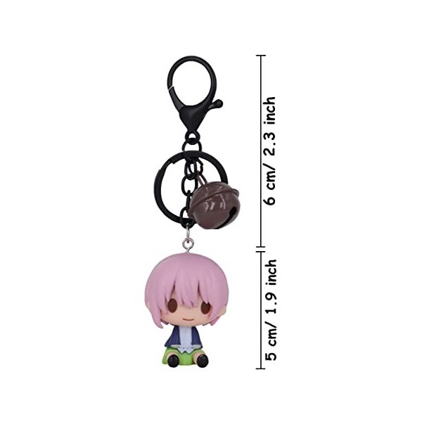 Roffatide anime the quintessential quintplets Keychain Set de 5 porte - clés avec pendentif de jeu de rôle de caricature de c