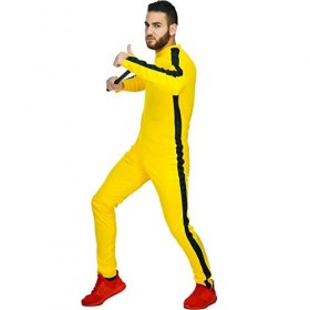 SEA HARE Costume De Kungfu Chinois Jaune Homme 