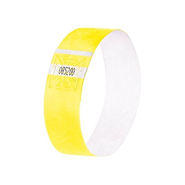 SIGEL Eb212 120 Bracelets dIdentification et de Contrôle Personnalisables, 25,5 X 2,5 cm, Vert Fluo