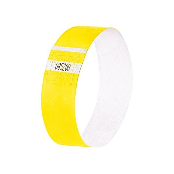 SIGEL Eb212 120 Bracelets dIdentification et de Contrôle Personnalisables, 25,5 X 2,5 cm, Vert Fluo