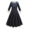 IBTOM CASTLE Costume de Wednesday Addams Filles,Robe de mercredi Addams pour enfants - Robe noire à col claudine pour le carn
