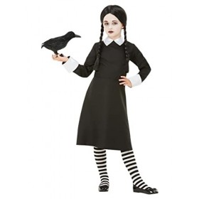 Smiffys Costume décolière gothique, Fille, 50791M, Noir, M-7-9 years
