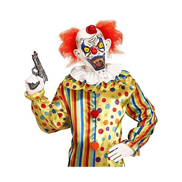 "KILLER CLOWN MASK WITH HAIR & MINI HAT" -