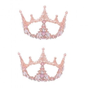 Beavorty 2 Pcs Coiffe Cercle Enfants Et De Mariée Élégante Perle Accessoires Couronnes Plein Filles Roman Gracieux Tête Bande