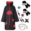 JMOCD Akatsuki Uchiha Itachi Manteau pour enfant adulte Unisexe Cosplay Costume Cosplay Halloween Noël Party Costume Cape ave