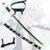 Demon Slayer Bambou Épée De Samouraï En Bois Shinazugawa Sanemi Katana– Accessoire De Cosplay Bois Couteau Sabre Danime Pour