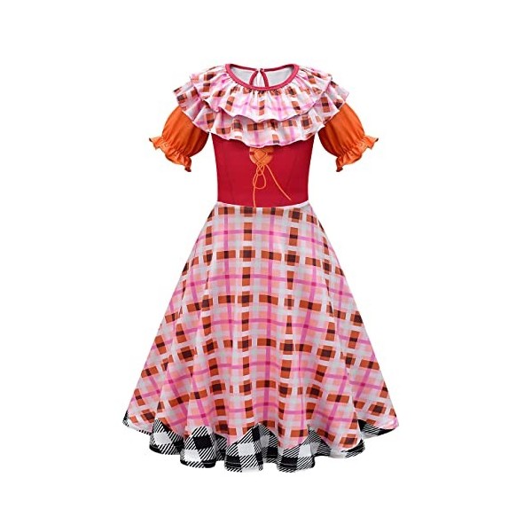 Costume dHalloween pour enfant - Costume de sorcière pour fille Hocus Pocus Sanderson Sisters - Robe de princesse - Cape de 