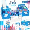 Ensemble de maquillage pour fille – 52 pièces sûres et lavables pour enfants, kit de maquillage véritable pour filles, kit de