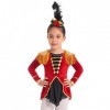 FEESHOW Enfant Fille Robe de Princesse Acrobate Déguisement Costume Clown Sorcière Cirque Tutu Robe Brillant de Soirée Fête C