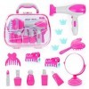 Bayer Design - 79130AB Set de Coiffure avec Coffret, sèche-Cheveux avec Sons, Accessoires pour Cheveux, Maquillage de Jeu