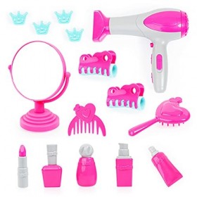 Bayer Design - 79130AB Set de Coiffure avec Coffret, sèche-Cheveux avec Sons, Accessoires pour Cheveux, Maquillage de Jeu