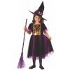 Rubies Déguisement sorcière magique pour fille, robe dorée et violette avec chapeau, officiel Rubies pour Halloween, carnaval