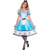 amscan- Fairy Ensemble de Costume Alice au Pays des Merveilles, 2 pièces, 9904691, Bleu, Size: 8-10