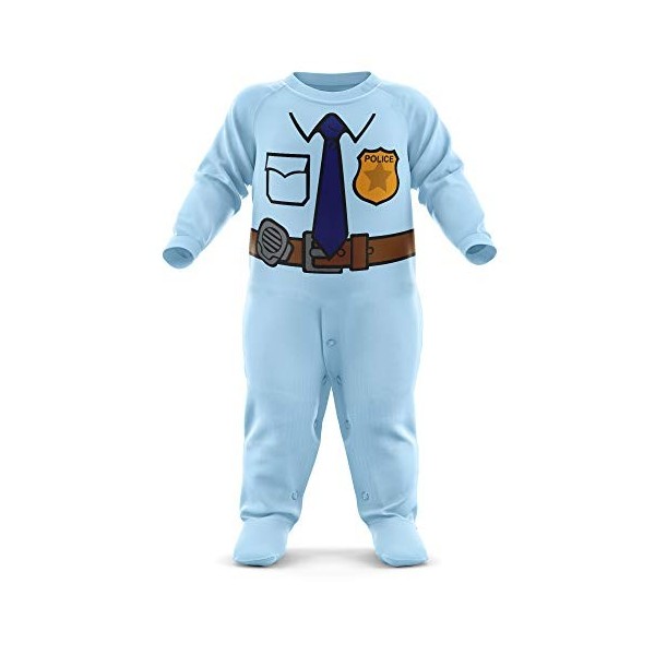 Purple Print House Costume dofficier de police pour bébé – Costume de policier amusant pour Halloween, idée cadeau pour bébé