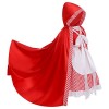 IBAKOM Costume Petit Chaperon Rouge Enfants Filles Robe Princesse Super-héros Dessin Animé Cosplay Noël Carnaval Halloween Dé