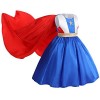 IBAKOM Costume Petit Chaperon Rouge Enfants Filles Robe Princesse Super-héros Dessin Animé Cosplay Noël Carnaval Halloween Dé