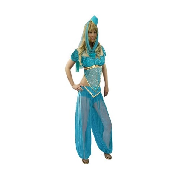 Yummy Bee - Princesse Arabe Génie Danseuse du Ventre Bollywood Déguisement Costume Femme Grande Tailles 34-46 34 